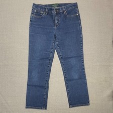 Lauren Ralph Lauren Blue Classic Straight Cropped Jeans Women  s Size 10
