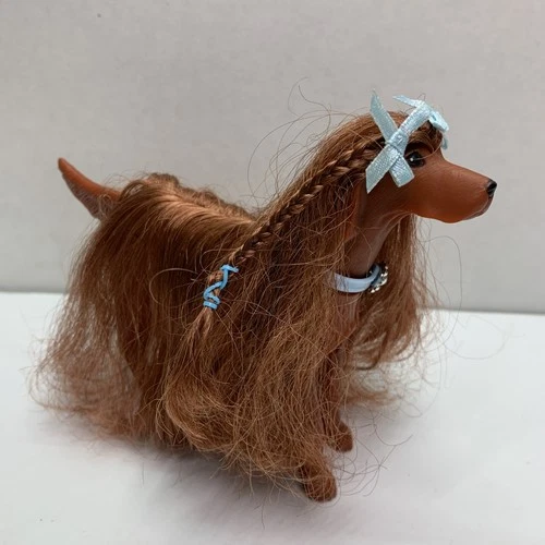 Barbie Glam N Groom Ruby Irish Setter 4 1/2" Dog Mattel Vintage 1999