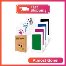 4-Pack Inkless Baby Hand and Footprint Kit - Mess Free Ink Pad for Newborn Keeps