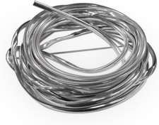 Car Door Edge Guards 32.8ft, Universal U-Shaped PVC Trim Strip Chrome Tape Self-