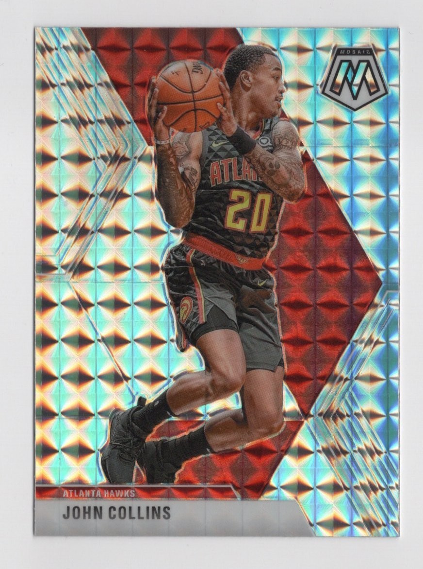 John Collins 2019-20 Panini Mosaic #192 Mosaic Prizm Parallel Atlanta Hawks Card