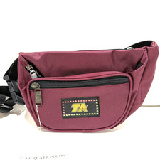 Vintage 1980's TA Fanny Pack Three Pockets New Nylon Waist Pack Retro Granny