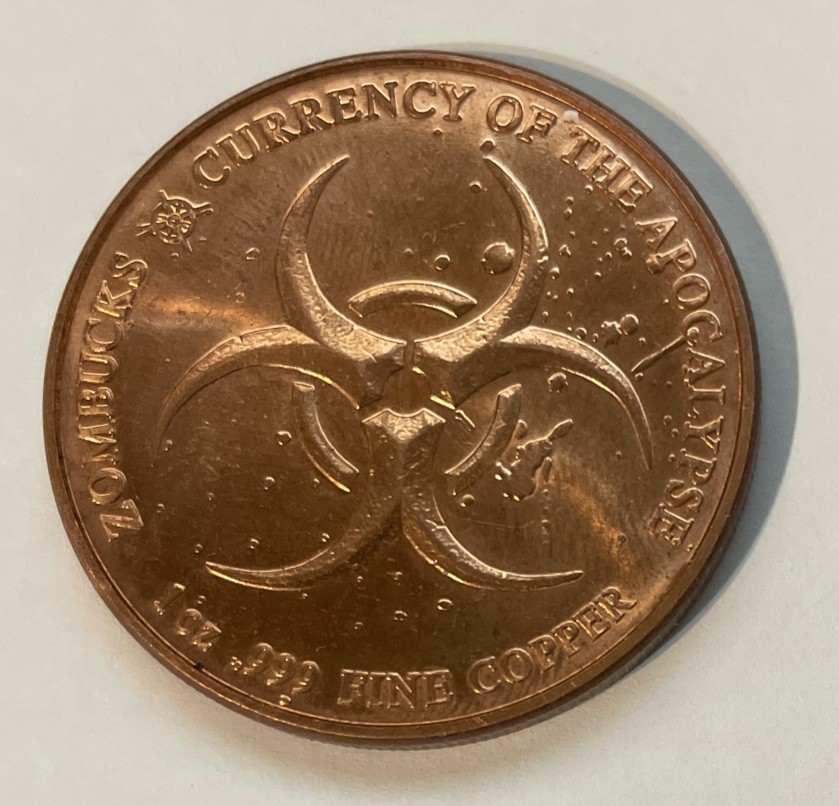 2017 Morgue Anne $2 Zombucks Currency of the Apocalypse 1 oz .999