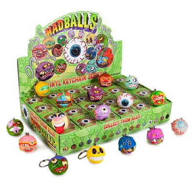 MADBALLS ONE FULL CASE OF 24 BLIND BOX VINYL FIGURE KEYCHAIN SERIES BY KIDROBOT
