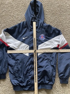 Nike PSG Paris Saint-Germain Windbreaker Jacket Boys Medium Navy