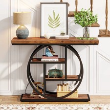 4-Tier Console Table • 41.3 Inch Industrial Table • Entryway & Hallway Storage