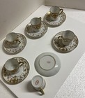 Noritake Demitasse Cups And Saucers, Hand Painted Gold Enamel On Porcelain — photo 9