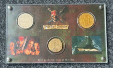 Fluch der Karibik - original Goldm&uuml;nzen aus Filmproduktion echt - gerahmt Acryl