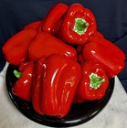Italian Jay Wilfred Centerpiece Ceramic Platter Red Bell Peppers Andrea by Sadek — photo 5
