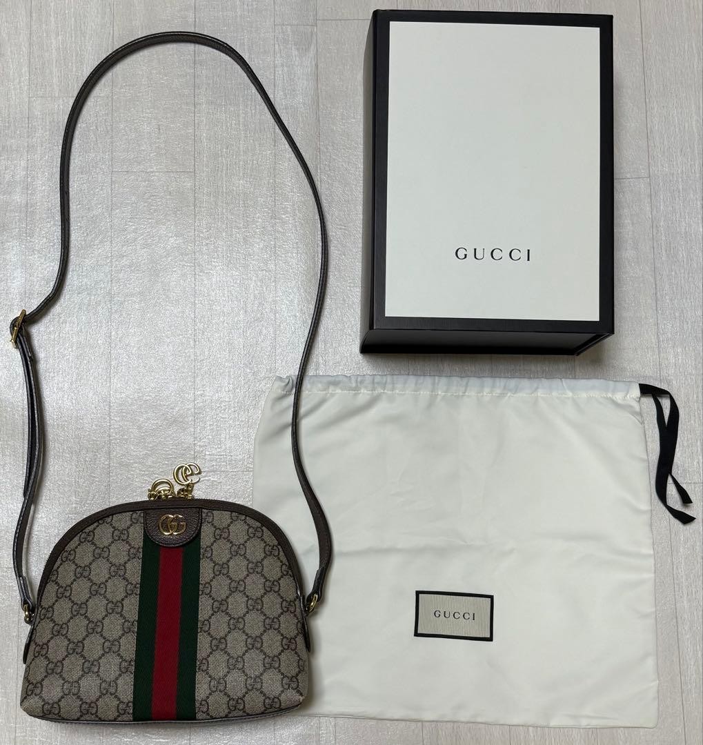 GUCCI Ophidia Crossbody Shoulder Bag GG Supreme Sherry Line Leather Beige M02154 thumbnail 19