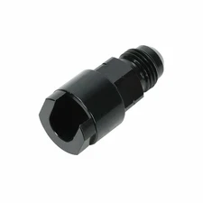 Black AN6 Fuel Adapter Fitting to 3/8 FOR GM Quick Connect LS With Clip Female
