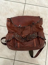 Zaino Campomaggi diamanti grande cognac borchie pelle