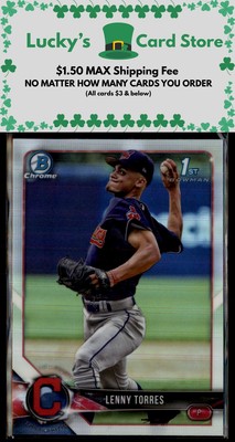 2018 Bowman Draft #BDC-8 Lenny Torres Chrome Refractors 1st Bowman Rookie