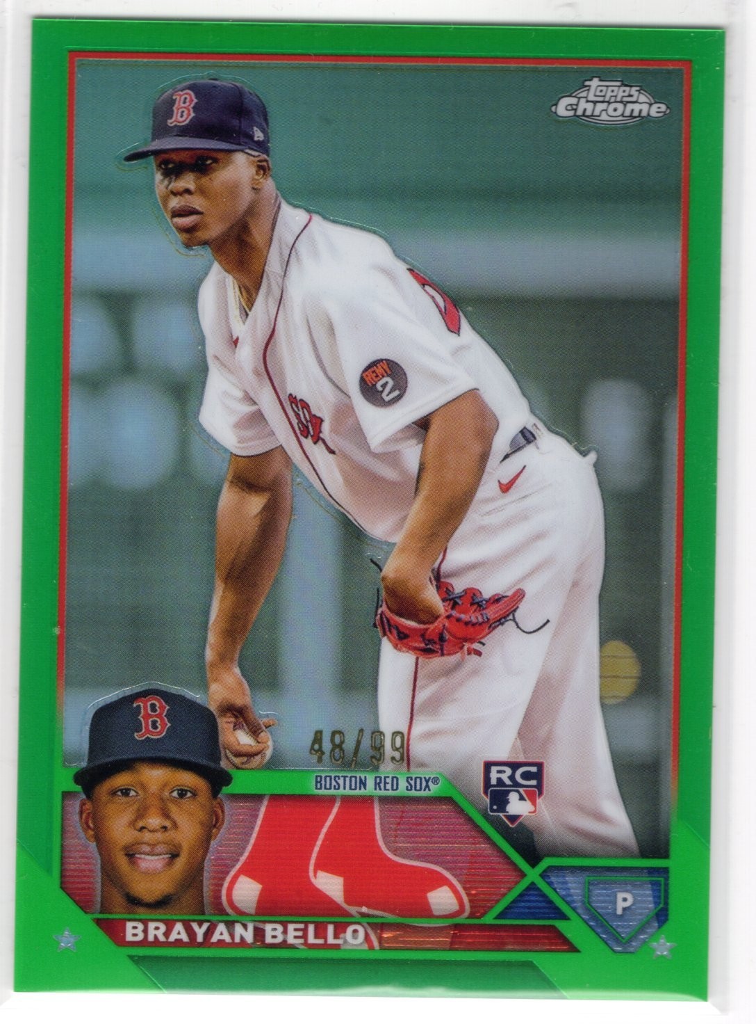2023 Topps Chrome - Brayan Bello #57 Green Refractor /99 (RC)