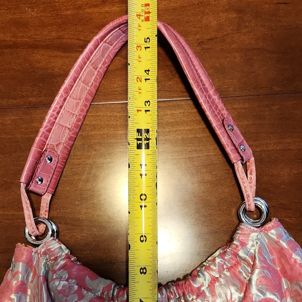 KATE SPADE Shoulder Bag Pink Silver Floral Quilted Medium  display picture 1