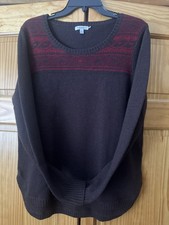 Toad&Co Womens Brown and Red Crewneck Lambswo...