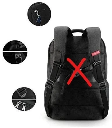 Mioy Herren Anti Diebstahl Rucksack 15.6 Zol Laptop USB-Ladeschnittstelle DEFEKT - Bild 2 von 2
