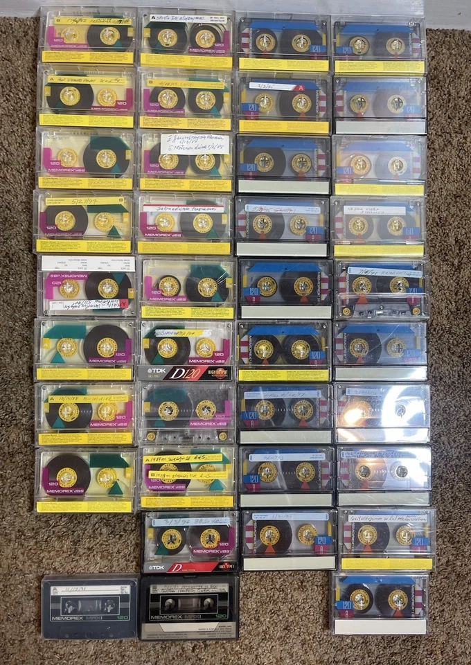 Huge Lot of 133 Memorex Cassette Tapes Selling as Blank 60 90 120 min Recordable - Image 3 of 4
