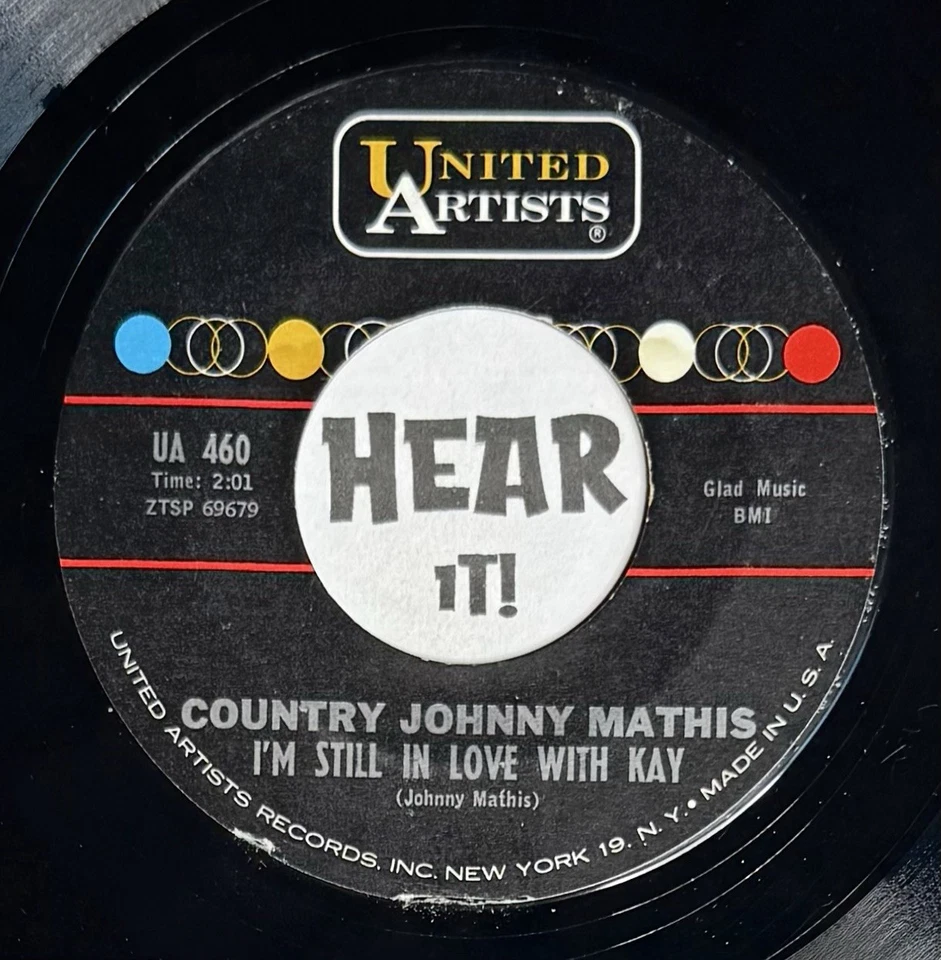 Melodic Classic Country Teen 45 COUNTRY JOHNNY MATHIS Every Road Must Have UA EX - Image 4 of 4