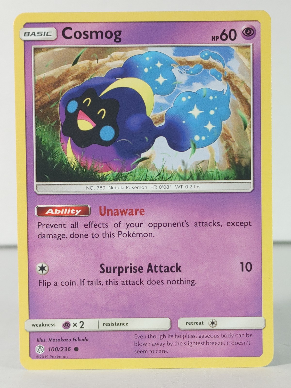 Cosmog - SM: Cosmic Eclipse #100 - POKEMON - NM -singles