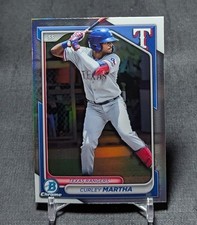 Curley Martha Chrome Refractor Rookie 2024 Bowman Draft Card #BDC-165 Rangers