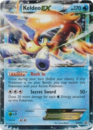 Lightly Played Keldeo EX - BW61 - BW Black Star Promos Pokemon BW Promos