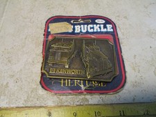 VTG NOS 1970s KENWORTH SEMI TRUCK COMPANY TRUCKING BRASS MENS BELT BUCKLE USA