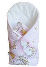 BABY SWADDLE WRAP NEWBORN BEDDING BLANKET 100 COTTON Ladder pink......