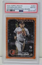 2024 Topps Update Orange Crackle /299 Jackson Holliday PSA 8 Rookie RC