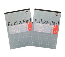 Image of 2 x Pukka Pad Metallic A4 Narrow Ruled Refill Pad 160 Pages 80gsm