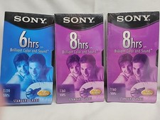 (3) Sony Blank VHS Tapes New Sealed (2) T-160 VL/WA (1) T-120 VL/WA