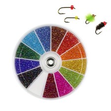 1000pc Mixed Colors Fly Hook Beads Fly Hook Head Binding Material Color Refle...