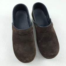 Dansko XP Suede Clog Womens 5.5-6 EU 36 Brown Slip On Comfort Nurse Shoe