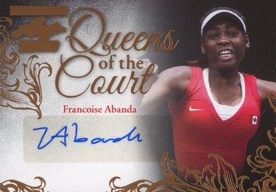 LEAF 2015 ULTIMATE TENNIS FRANCOISE ABANDA #QC-FA1 QUEENS OF THE COURT AUTOGRAMM