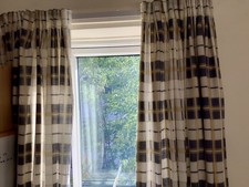 Curtains Lined 54” Drop Width Across One Curtain 63” Good Condition