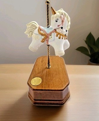 K MART Carousel Collection ''Endless Love'' Unicorn Carousel Horse 2nd Edition