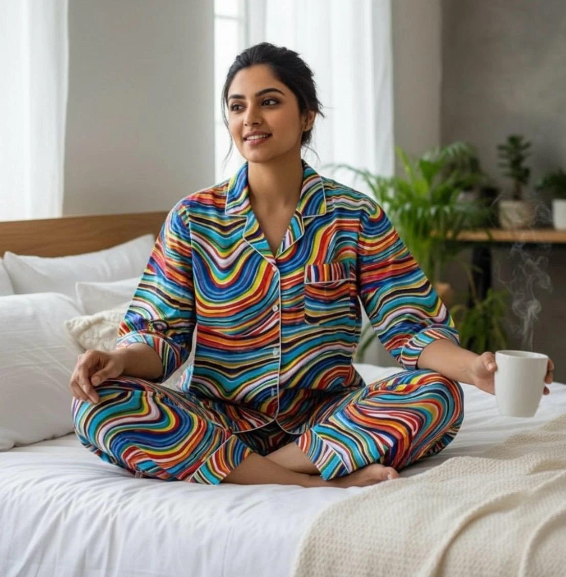 Comfortable Cotton PJ Set Pure Print Flower Nightwear Cozy Sleepwear for Women!!
Opens in a new wind