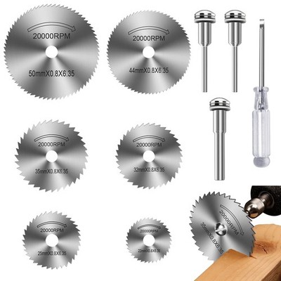 Drill Saw Blades for Dremel Rotary Tool 6Pcs HSS Disc Wheel Silver
