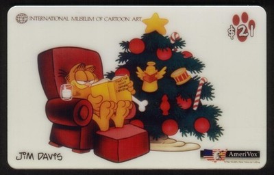 21$ Garfield Die Katze Liest 'Twas Die Nacht Vor Weihnachten' Telefonkarte