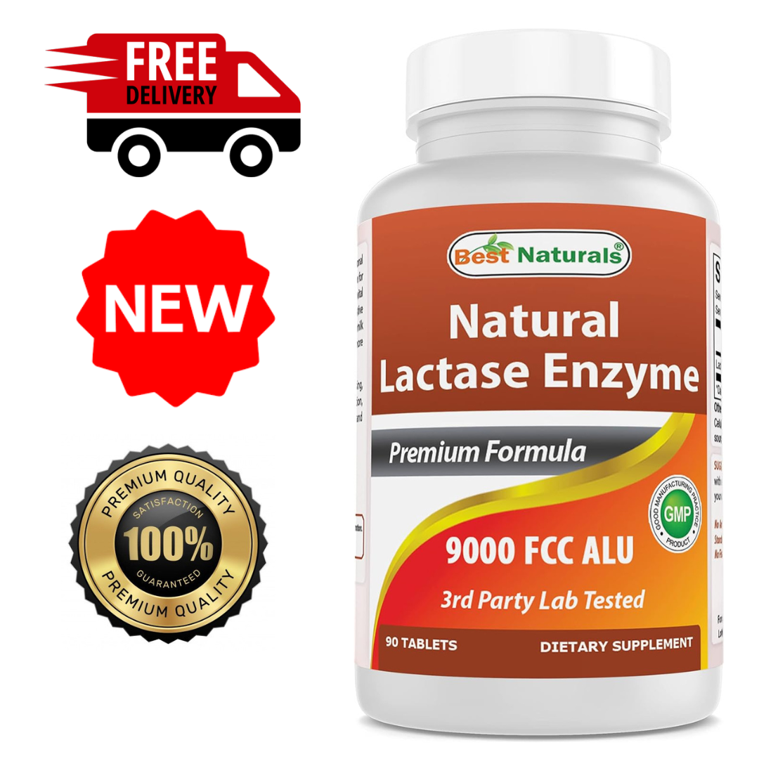 Best Naturals Lactose Intolerance Relief Tablets with Natural Lactase