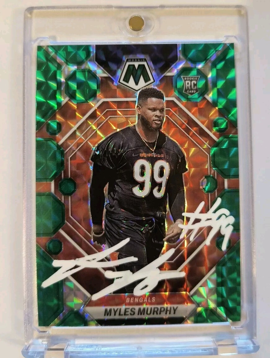 2023 Panini Mosaic - Rookies Green Mosaic Prizm #351 Myles Murphy (RC)