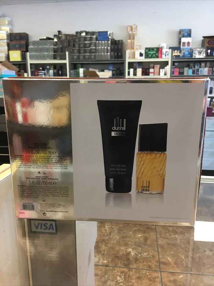 ** ВИНТАЖНЫЙ ** DUNHILL для мужчин 3,4 унц / 100 натуральный спрей комплект с после бритья - Изображение 3 из 4