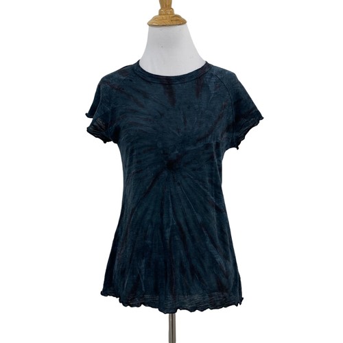 Olivaceous Tie Dye Tee Womens S Small Short Sleeve Crew Neck Jagged Edge Shirt - 第 1/9 張圖片