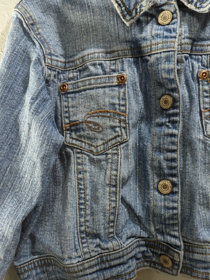 Jaqueta jeans azul extra pequena Limited Too Girls Snap Up K13 - Imagem 2 de 4