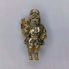 Santa Claus Gold Tone Pin Christmas Fashion Jewelry