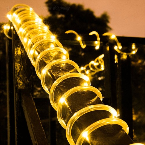 12M 100 LED Solar Rope Tube Lights Waterproof String Light Outdoor Garden Lamp - Picture 19 of 27