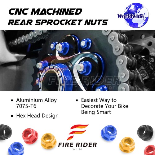 Blue Rear Wheel Sprocket Nuts M12 For Honda CB1300 SF (SC54) 03 04 05 06 07 08 - Bild 2 von 3