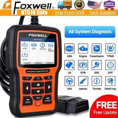 Foxwell NT510 Elite All System ABS SRS DPF TPMS ENGINE OBD2 Diagnostic Scanner