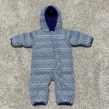 Columbia Snuggly Bunny Bunting Infant 3-6 Months Purple Down Snowsuit Flower