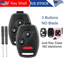 2 Replacemnet Remote Key Fob Case Cover for Honda CR-V 2007 2008 2009 2010 2012